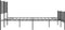 vidaXL - Bedframe - met - hoofd- - en - voeteneinde - metaal - zwart - 120x190 - cm