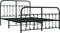 vidaXL - Bedframe - met - hoofd- - en - voeteneinde - metaal - zwart - 140x190 - cm