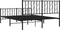 vidaXL - Bedframe - met - hoofd- - en - voeteneinde - metaal - zwart - 135x190 - cm