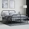 vidaXL - Bedframe - met - hoofd- - en - voeteneinde - metaal - zwart - 140x200 - cm