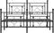 vidaXL - Bedframe - met - hoofd- - en - voeteneinde - metaal - zwart - 140x200 - cm