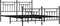 vidaXL - Bedframe - met - hoofd- - en - voeteneinde - metaal - zwart - 183x213 - cm