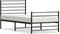 vidaXL - Bedframe - met - hoofd- - en - voeteneinde - metaal - zwart - 100x200 - cm