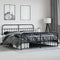 vidaXL - Bedframe - met - hoofd- - en - voeteneinde - metaal - zwart - 193x203 - cm