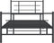 vidaXL - Bedframe - met - hoofd- - en - voeteneinde - metaal - zwart - 100x190 - cm
