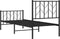 vidaXL - Bedframe - met - hoofd- - en - voeteneinde - metaal - zwart - 75x190 - cm