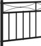 vidaXL - Bedframe - met - hoofd- - en - voeteneinde - metaal - zwart - 183x213 - cm