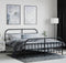 vidaXL - Bedframe - met - hoofd- - en - voeteneinde - metaal - zwart - 183x213 - cm