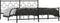 vidaXL - Bedframe - met - hoofd- - en - voeteneinde - metaal - zwart - 200x200 - cm