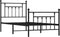 vidaXL - Bedframe - met - hoofd- - en - voeteneinde - metaal - zwart - 90x200 - cm