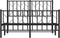 vidaXL - Bedframe - met - hoofd- - en - voeteneinde - metaal - zwart - 120x190 - cm