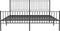 vidaXL - Bedframe - met - hoofd- - en - voeteneinde - metaal - zwart - 183x213 - cm