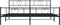 vidaXL - Bedframe - met - hoofd- - en - voeteneinde - metaal - zwart - 183x213 - cm