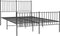 vidaXL - Bedframe - met - hoofd- - en - voeteneinde - metaal - zwart - 135x190 - cm