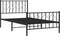 vidaXL - Bedframe - met - hoofd- - en - voeteneinde - metaal - zwart - 100x190 - cm