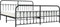 vidaXL - Bedframe - met - hoofd- - en - voeteneinde - metaal - zwart - 193x203 - cm