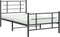 vidaXL - Bedframe - met - hoofd- - en - voeteneinde - metaal - zwart - 100x190 - cm
