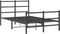 vidaXL - Bedframe - met - hoofd- - en - voeteneinde metaal - zwart - 120x190 - cm