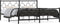 vidaXL - Bedframe - met - hoofd- - en - voeteneinde - metaal - zwart - 183x213 - cm