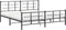 vidaXL - Bedframe - met - hoofd- - en - voeteneinde - metaal - zwart - 183x213 - cm