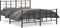 vidaXL - Bedframe - met - hoofd- - en - voeteneinde - metaal - zwart - 150x200 - cm