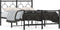 vidaXL - Bedframe - met - hoofd- - en - voeteneinde - metaal - zwart - 120x190 - cm