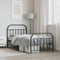 vidaXL - Bedframe - met - hoofd- - en - voeteneinde - metaal - zwart - 100x200 - cm