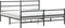 vidaXL - Bedframe - met - hoofd- - en - voeteneinde metaal - zwart - 183x213 - cm