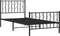 vidaXL - Bedframe - met - hoofd- - en - voeteneinde - metaal - zwart - 90x200 - cm