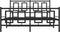 vidaXL - Bedframe - met - hoofd- - en - voeteneinde - metaal - zwart - 140x190 - cm