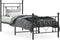 vidaXL - Bedframe - met - hoofd- - en - voeteneinde - metaal - zwart - 75x190 - cm