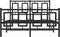 vidaXL - Bedframe - met - hoofd- - en - voeteneinde - metaal - zwart - 120x190 - cm