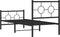 vidaXL - Bedframe - met - hoofd- - en - voeteneinde - metaal - zwart - 75x190 - cm