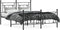 vidaXL - Bedframe - met - hoofd- - en - voeteneinde - metaal - zwart - 135x190 - cm
