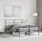 vidaXL - Bedframe - met - hoofd- - en - voeteneinde metaal - zwart - 140x190 - cm