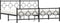 vidaXL - Bedframe - met - hoofd- - en - voeteneinde - metaal - zwart - 200x200 - cm