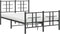 vidaXL - Bedframe - met - hoofd- - en - voeteneinde - metaal - zwart - 120x200 - cm