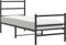 vidaXL - Bedframe - met - hoofd- - en - voeteneinde metaal - zwart - 75x190 - cm