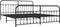 vidaXL - Bedframe - met - hoofd- - en - voeteneinde - metaal - zwart - 200x200 - cm