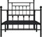 vidaXL - Bedframe - met - hoofd- - en - voeteneinde - metaal - zwart - 90x190 - cm