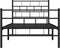 vidaXL - Bedframe - met - hoofd- - en - voeteneinde - metaal - zwart - 100x200 - cm