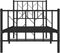 vidaXL - Bedframe - met - hoofd- - en - voeteneinde - metaal - zwart - 75x190 - cm