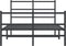 vidaXL - Bedframe - met - hoofd- - en - voeteneinde metaal - zwart - 120x200 - cm