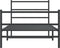 vidaXL - Bedframe - met - hoofd- - en - voeteneinde metaal - zwart - 100x190 - cm