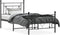 vidaXL - Bedframe - met - hoofd- - en - voeteneinde - metaal - zwart - 90x190 - cm