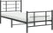 vidaXL - Bedframe - met - hoofd- - en - voeteneinde - metaal - zwart - 90x190 - cm