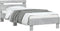 vidaXL - Bedframe - met - hoofdbord - bewerkt - hout - betongrijs - 75x190 - cm