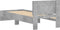 vidaXL - Bedframe - met - hoofdbord - bewerkt - hout - betongrijs - 75x190 - cm