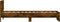 vidaXL - Bedframe - met - hoofdbord - bewerkt - hout - gerookt - eiken - 75x190 - cm