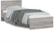 vidaXL - Bedframe - met - hoofdbord - bewerkt - hout - grijs - sonoma - 75x190 - cm